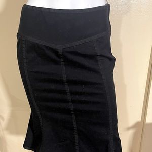 Asymmetrical black skirt